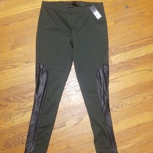 Kardashian Kollection green and black leggings